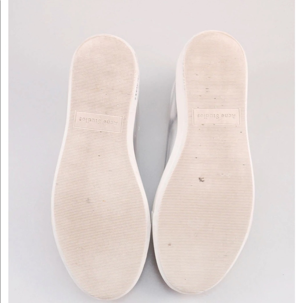 Acne Studios Silver Metallic "Adriana" Face Sneakers - Picture 8 of 15